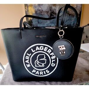 NWT Karl Lagerfeld Black Tote Bag